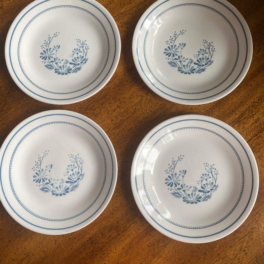 4 Corelle Colonial Mist 6.75” Desert Plates